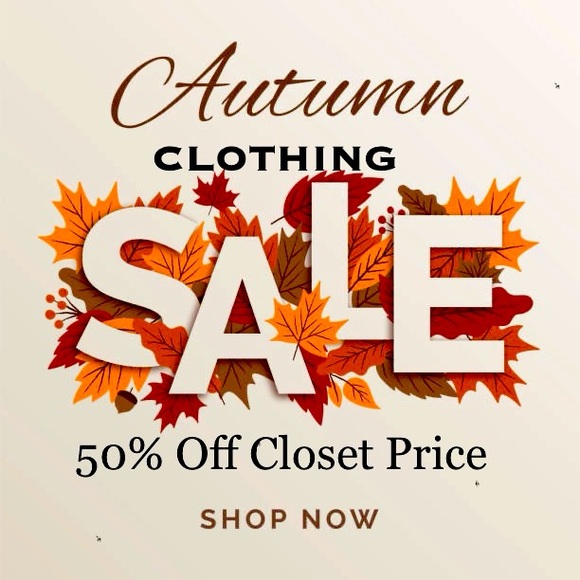 AUTUMN SALE - ALL CLOTHING IS 50% OFF THE CLOSET PRICE - Picture 1 of 1